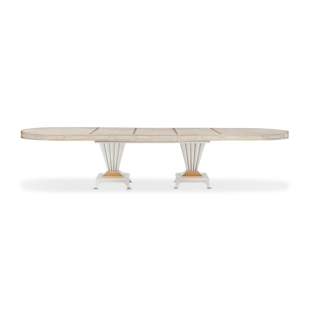 Double Pedestal Dining Table 2 pc (Includes: 3 x 22 Leave) - Image 5