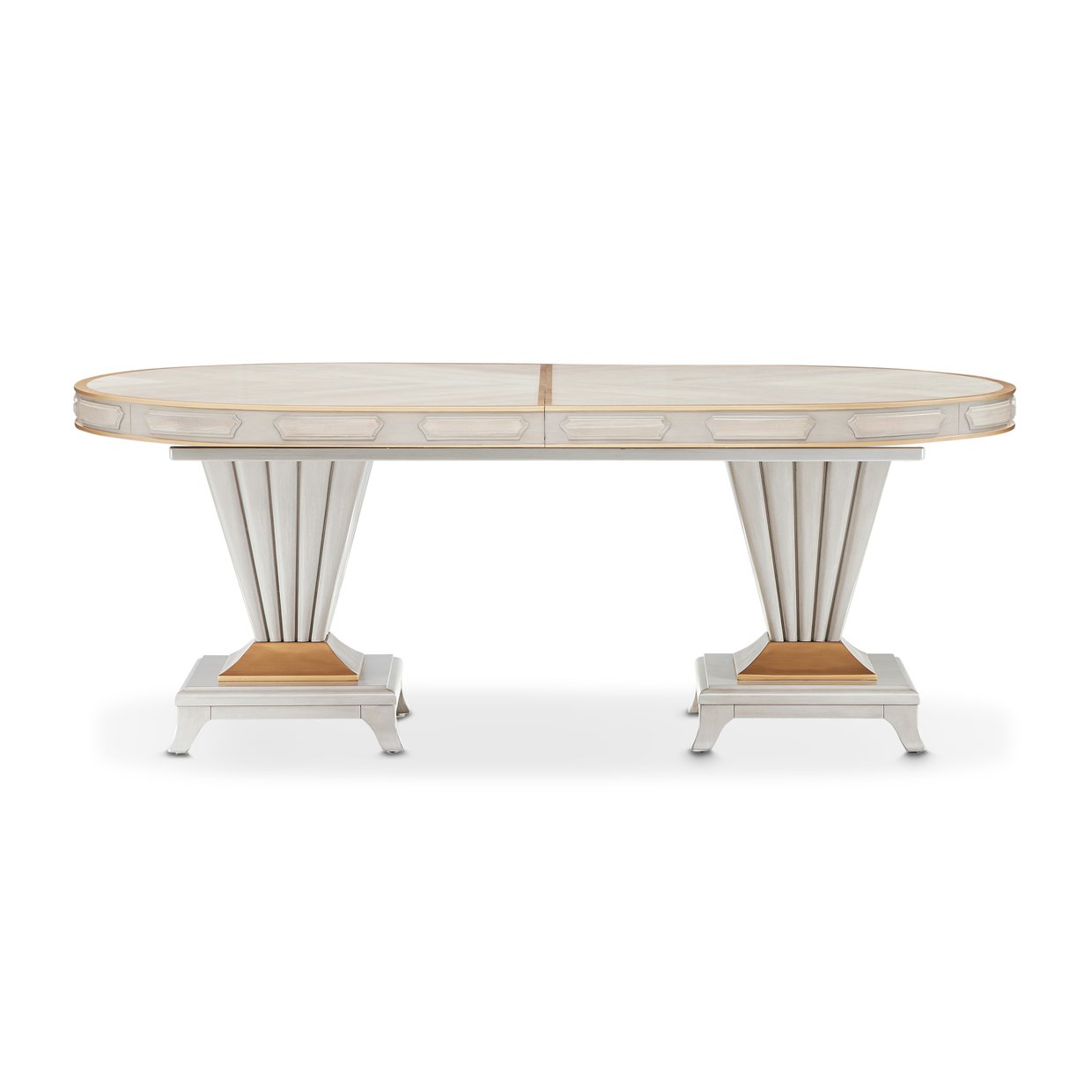 Double Pedestal Dining Table 2 pc (Includes: 3 x 22 Leave) - Image 8