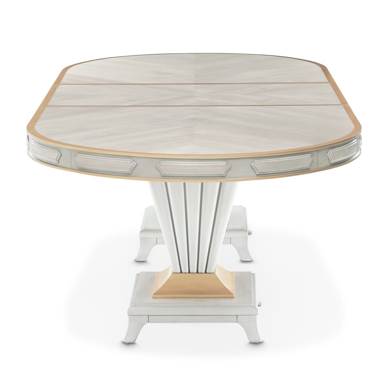 Double Pedestal Dining Table 2 pc (Includes: 3 x 22 Leave) - Image 9