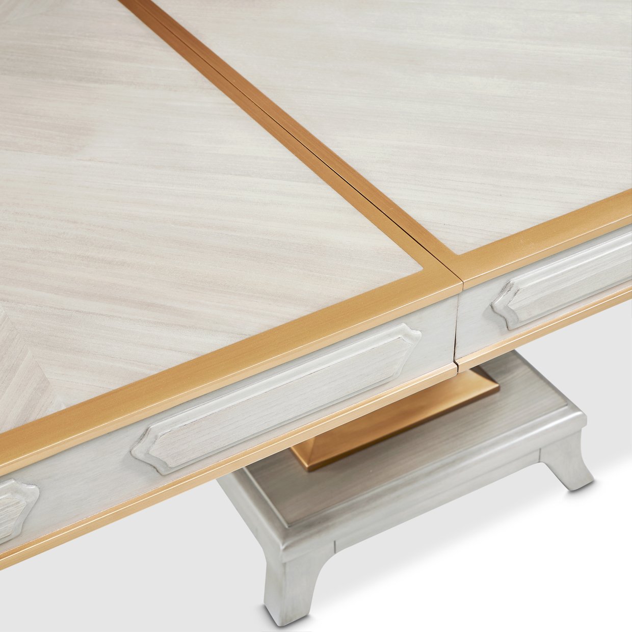 Double Pedestal Dining Table 2 pc (Includes: 3 x 22 Leave) - Image 10