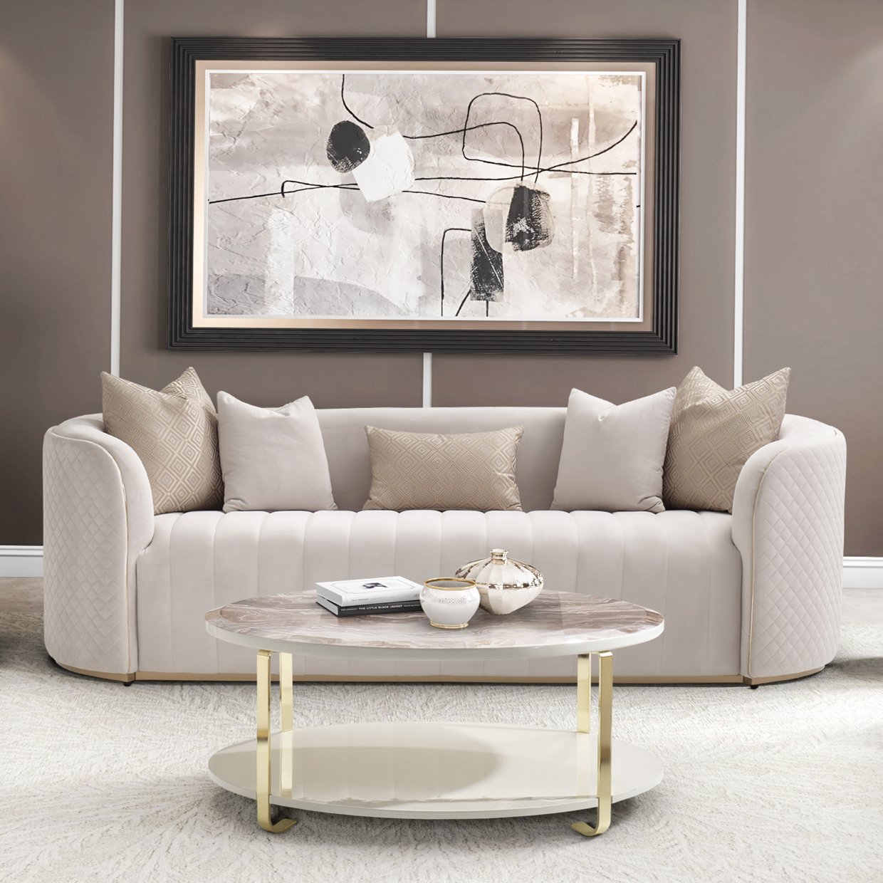 Sofa Beige Gold - Image 9