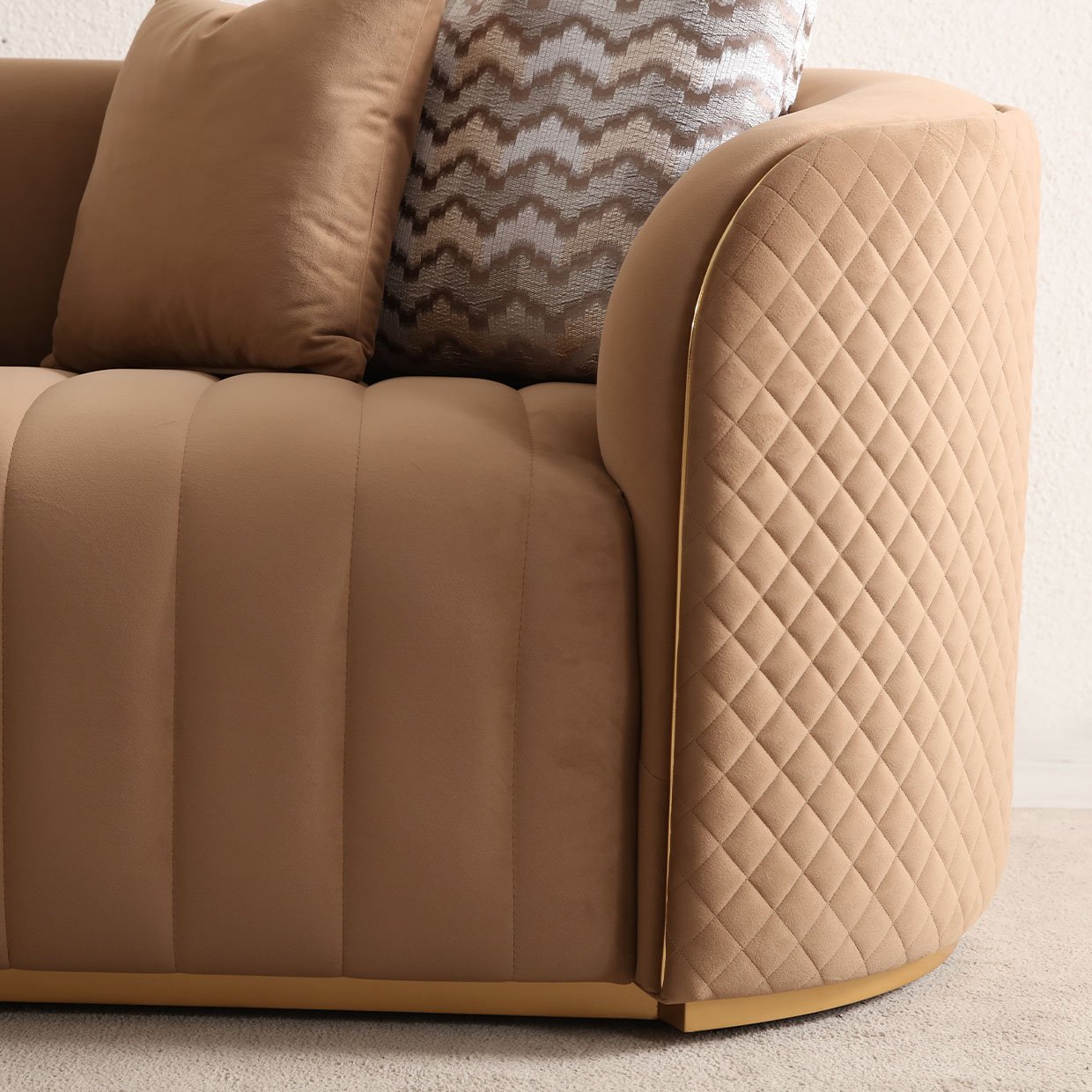 Sofa Caramel Gold - Image 9