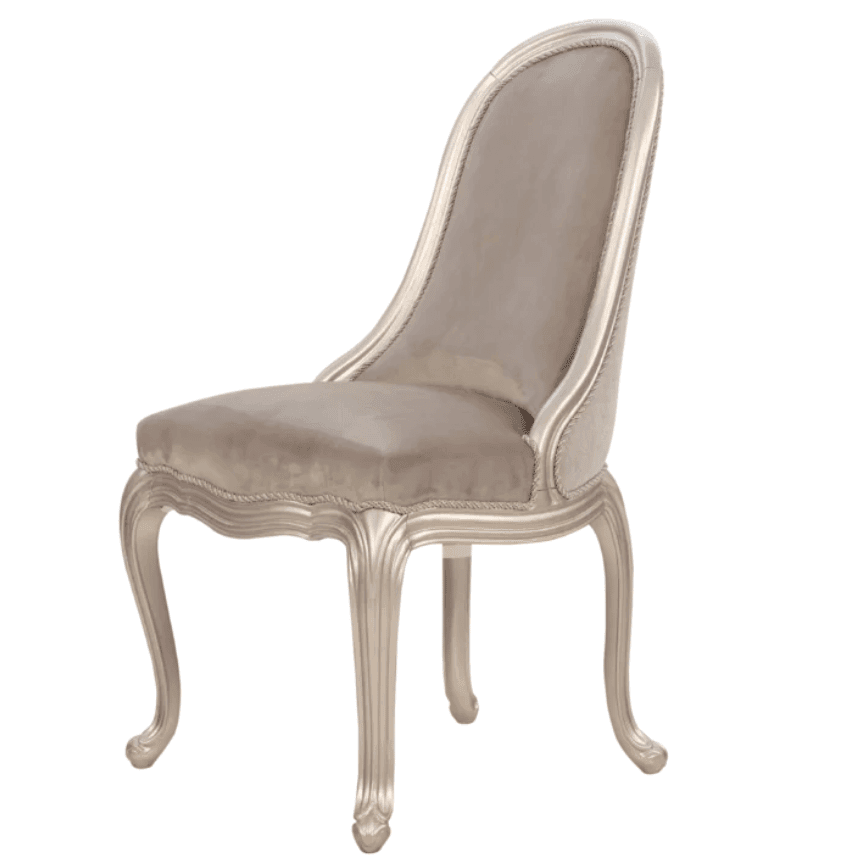Mona Champagne silver Dining Chair. - Image 3