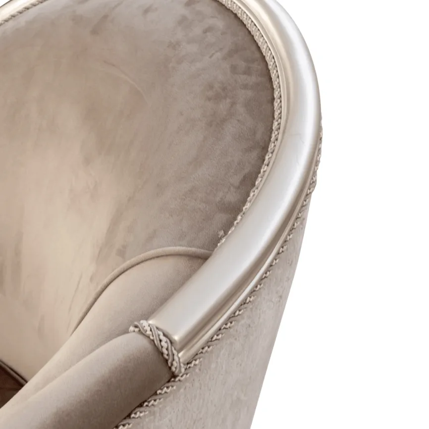 Mona Champagne silver Accent Chair. - Image 6