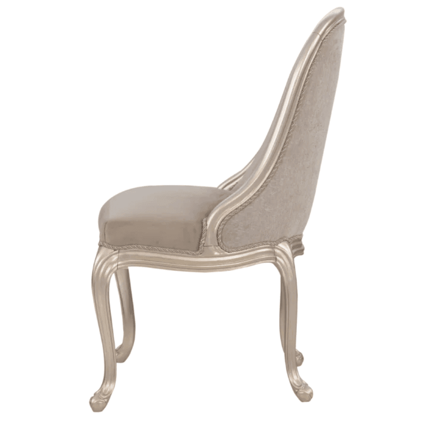 Mona Champagne silver Dining Chair. - Image 4