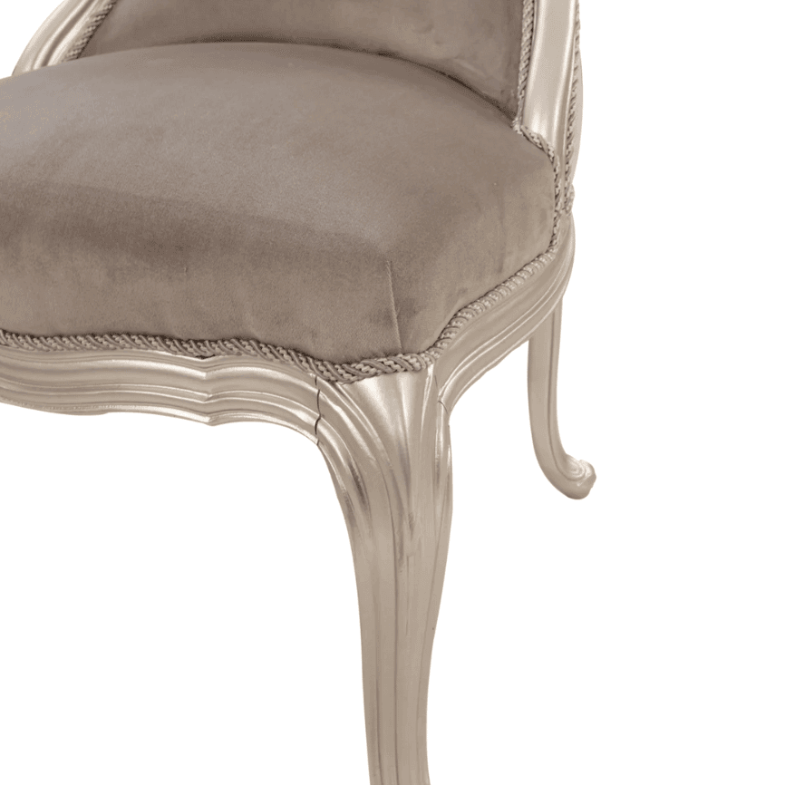 Mona Champagne silver Dining Chair. - Image 6