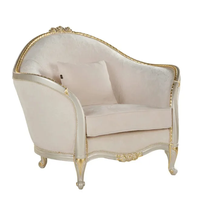 Sophia gold,silver 7seater set with one coffee table and two side table. - Image 2