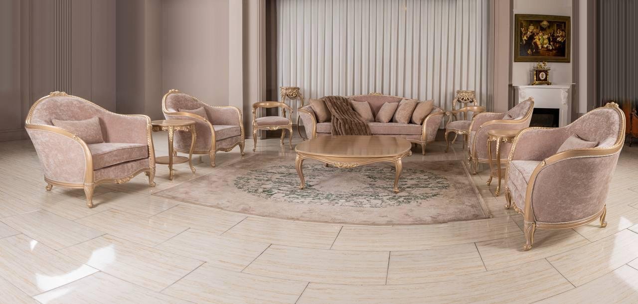 Sophia champagne gold sofa. - Image 2