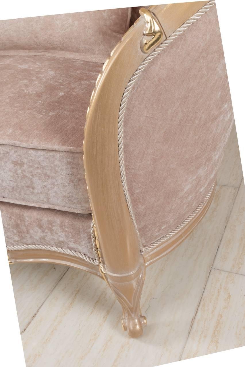 Sophia champagne gold  7seater set with one coffee table and two side table. - Image 3