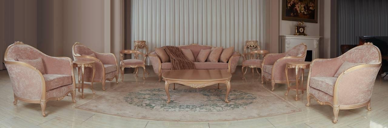 Sophia champagne gold sofa. - Image 9